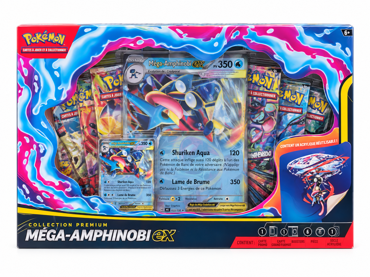 Coffret Collection Premium Méga-Amphinobi-ex sur fond blanc