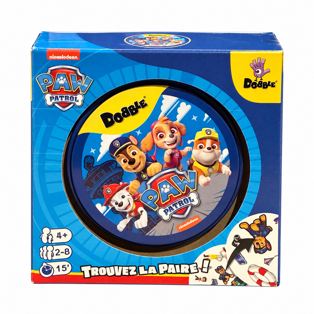 Dobble Pat’ Patrouille – boîte sur fond blanc