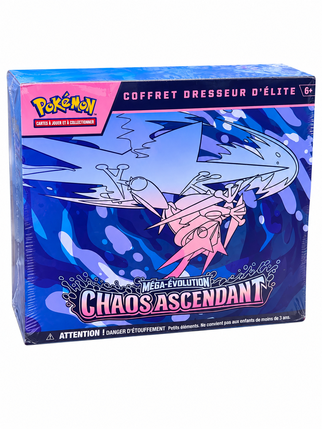 ETB Pokémon ME4 Méga-Évolution Chaos Ascendant sur fond blanc