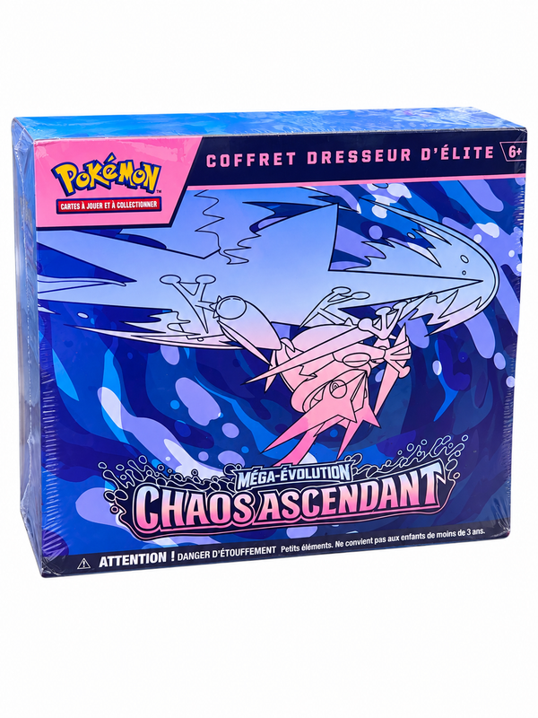 ETB Pokémon ME4 Méga-Évolution Chaos Ascendant sur fond blanc