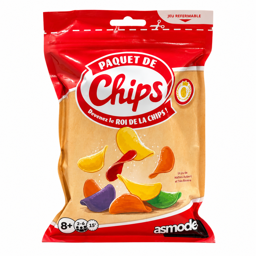 Paquet de Chips sur fond blanc