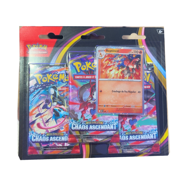Tripack Pokémon ME3 Chaos Ascendant sur fond blanc